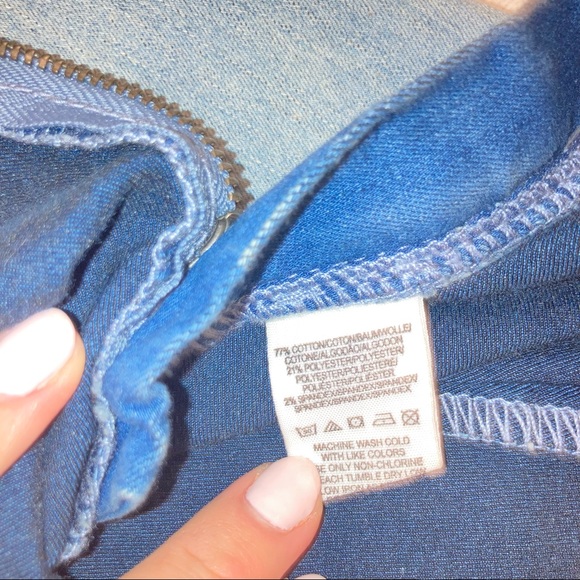 Free People high waist denim side zipper pocketless short shorts size 27 - Picture 7 of 7